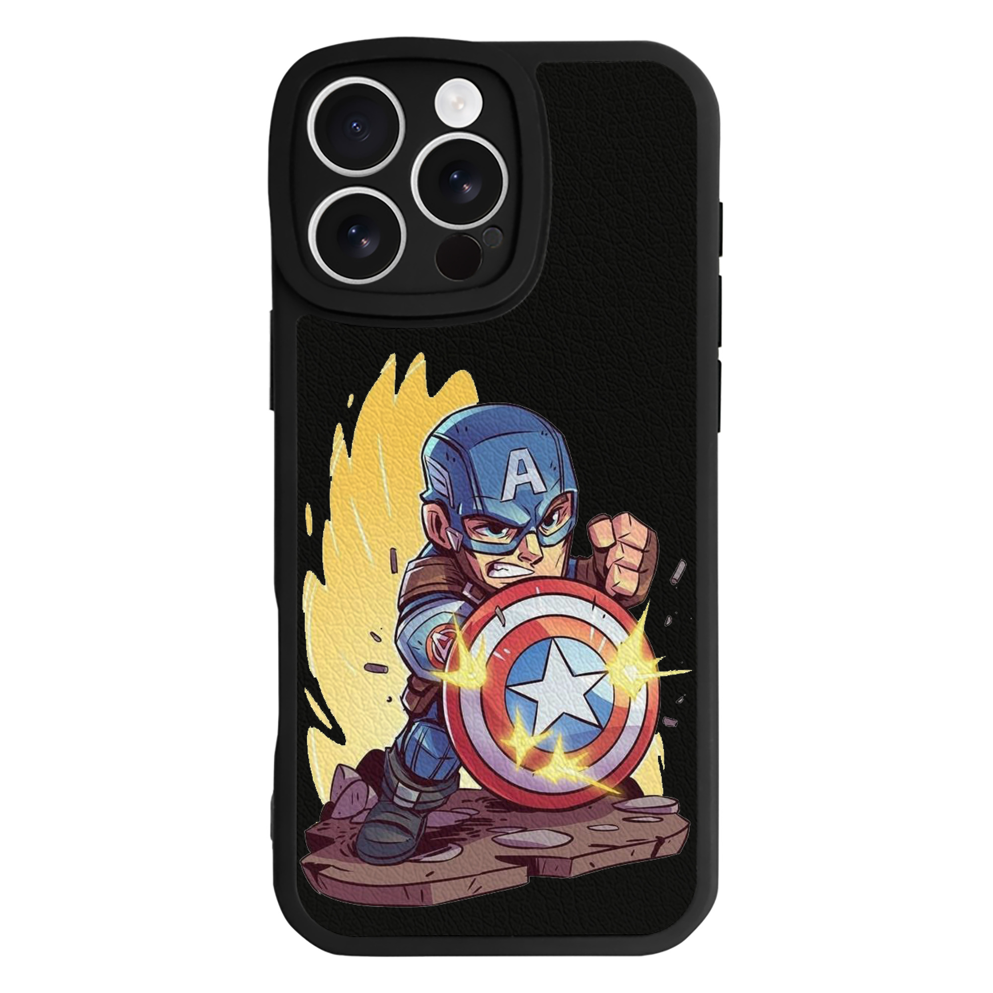 （画像用） アベンジャーズ The Avengers 【iPhone 16シリーズ対応】シリコンスマホケース（レザー調） 材質：シリコン